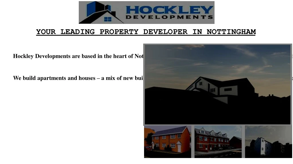 your leading property developer in nottingham