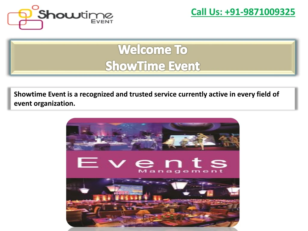 welcome to showtime event