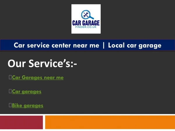 Car Garages near me