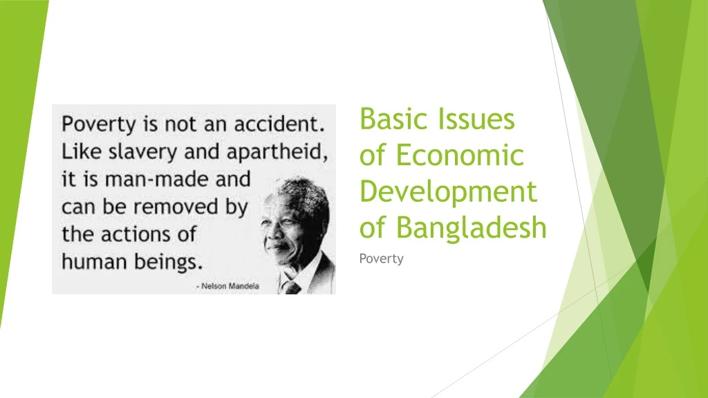 basic issues of economic development of bangladesh