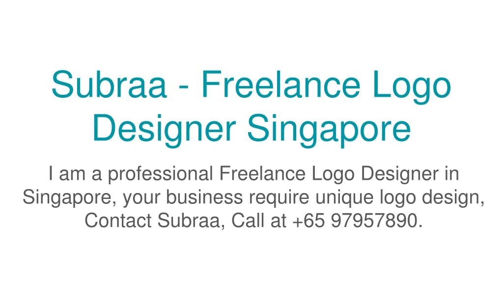 subraa freelance logo designer singapore