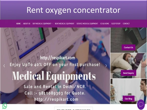 Buy oxygen concentrator