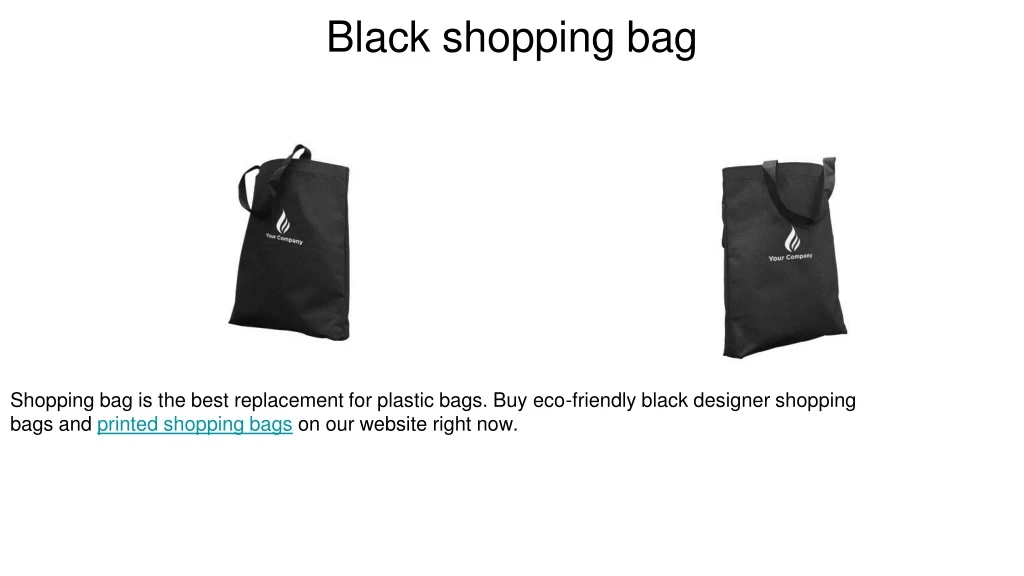 b lack shopping bag