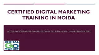 Certified Digital Marketing Training in Noida - slide 1