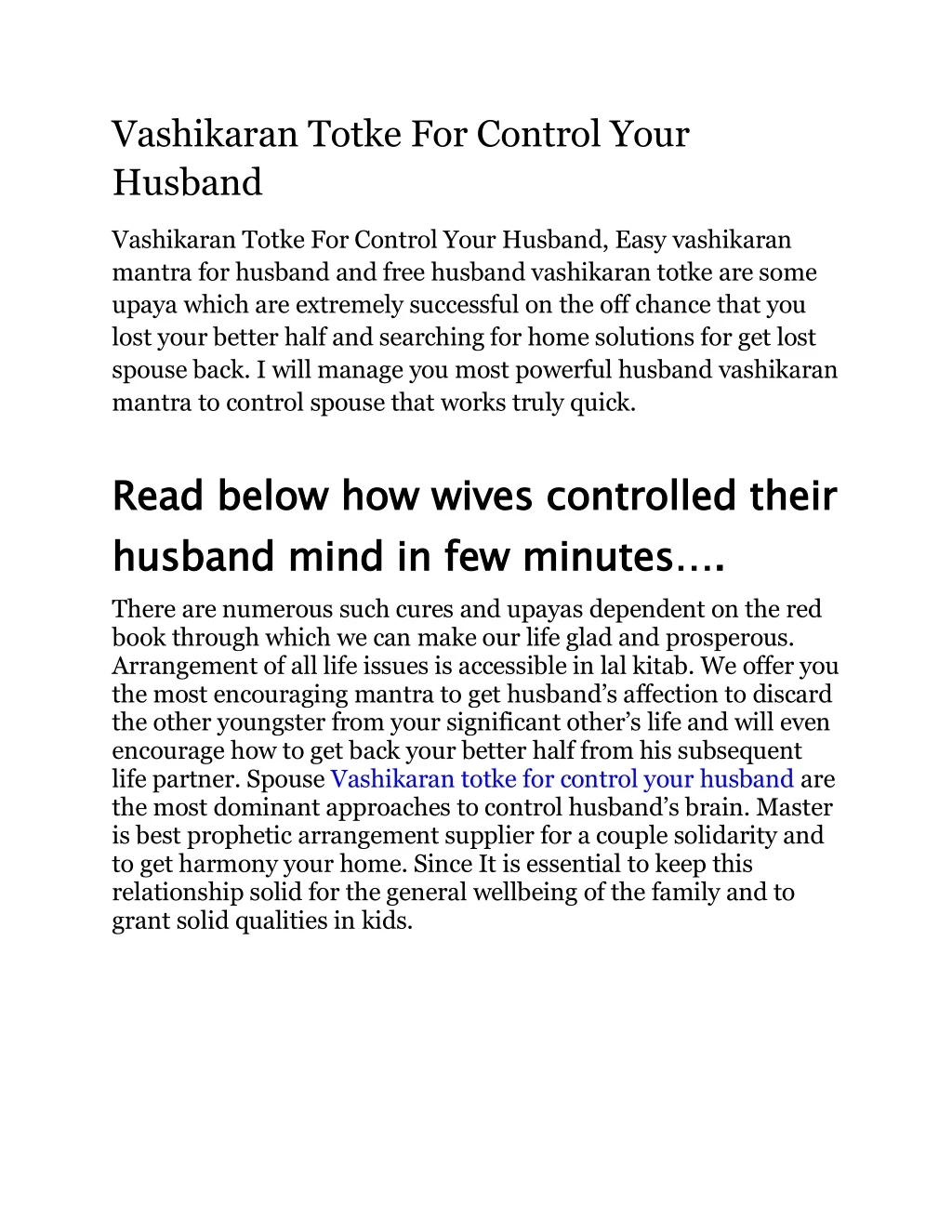 vashikaran totke for control your husband