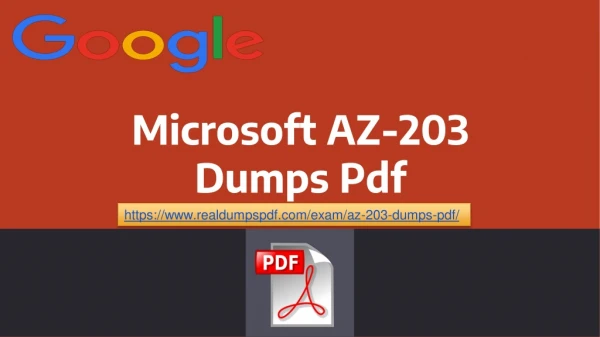 Get Real Microsoft AZ 203 Dumps Pdf