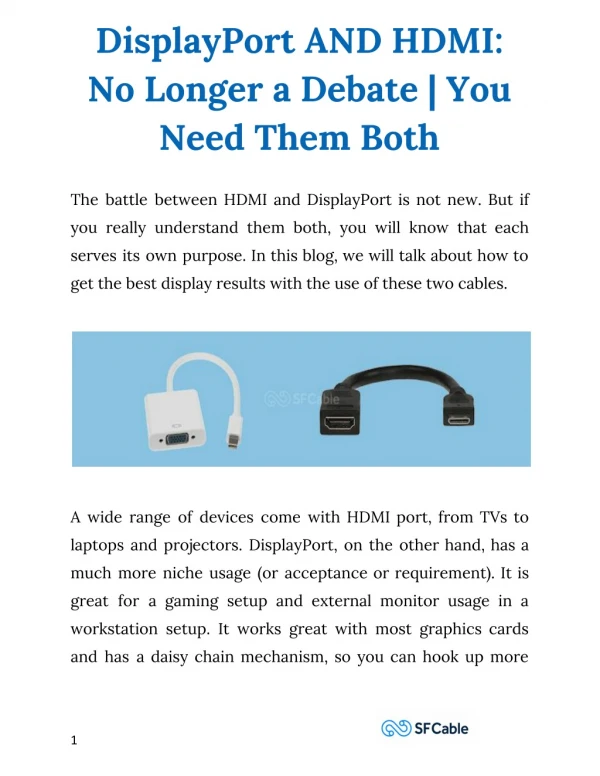 DisplayPort AND HDMI: No Longer a Debate | You Need Them Both