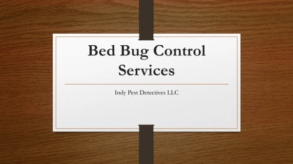 PPT - Bed Bugs With Pest Control Services In Bangalore PowerPoint ...