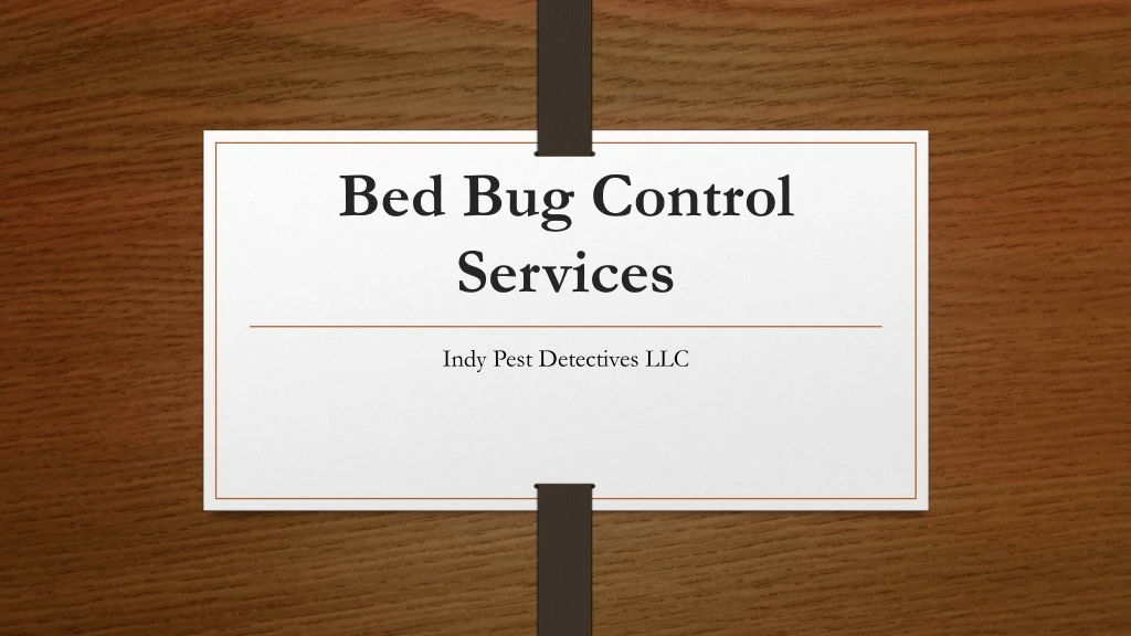 bed bug control services