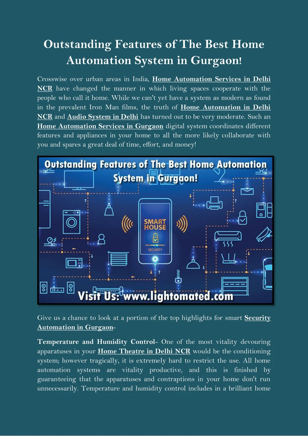 outstanding features of the best home automation