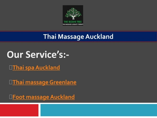 Thai body massage