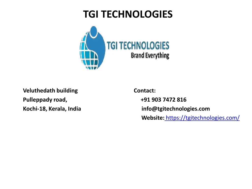 tgi technologies veluthedath building contact