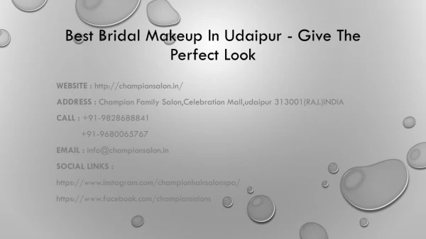 Best Bridal Makeup in Udaipur - Give the Perfect Look