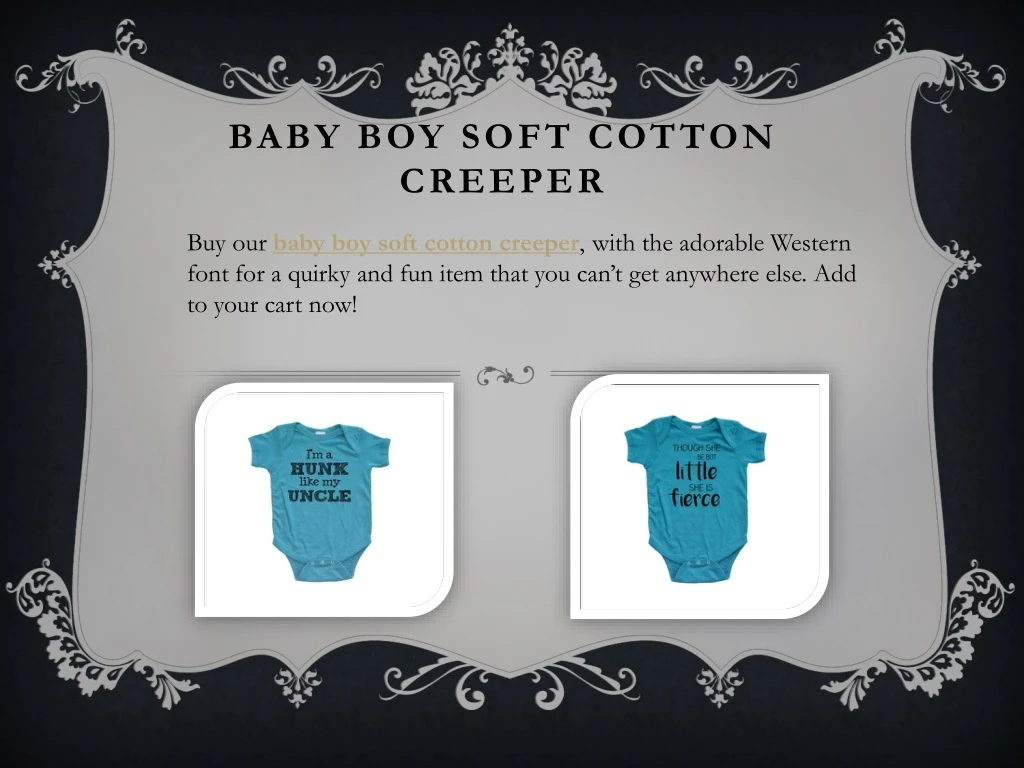 baby boy soft cotton creeper
