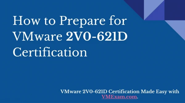 Comprehensive Study Guide of VMware VCP6-DCV (2V0-621D) Certification