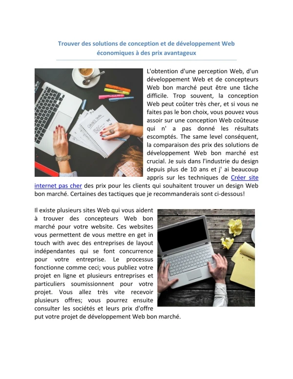 trouver des solutions de conception