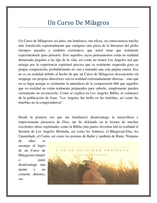 un curso de milagros