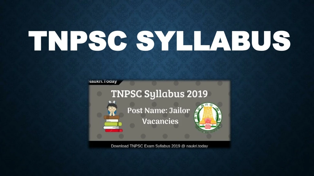 tnpsc syllabus