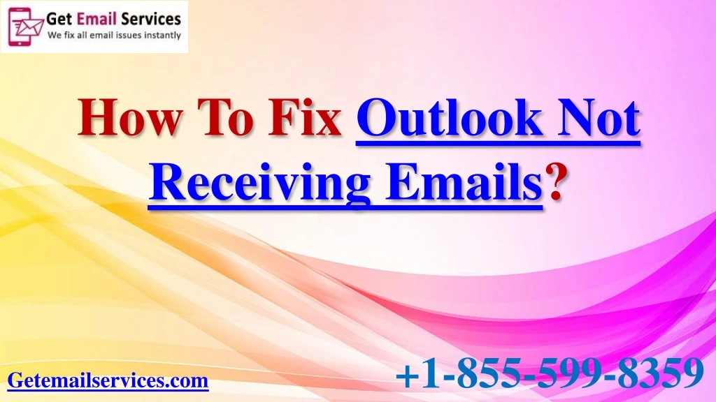 how to fix outlook not receiving emails