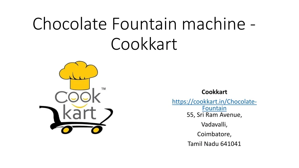 chocolate fountain machine cookkart