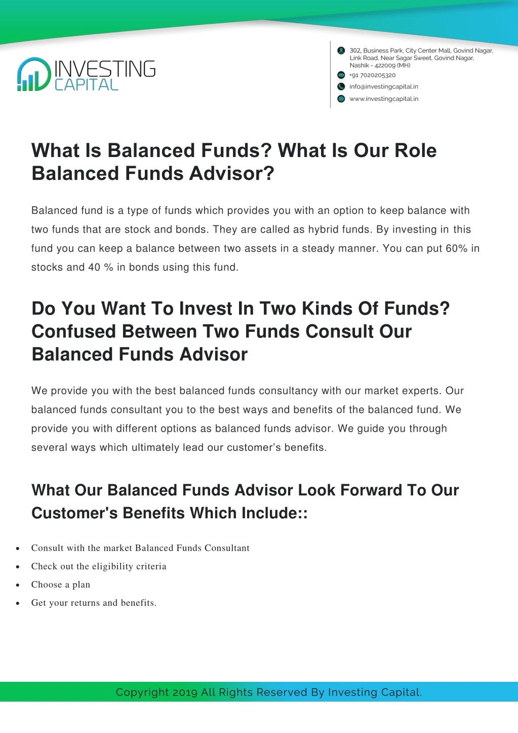 what is balanced funds what is our role balanced