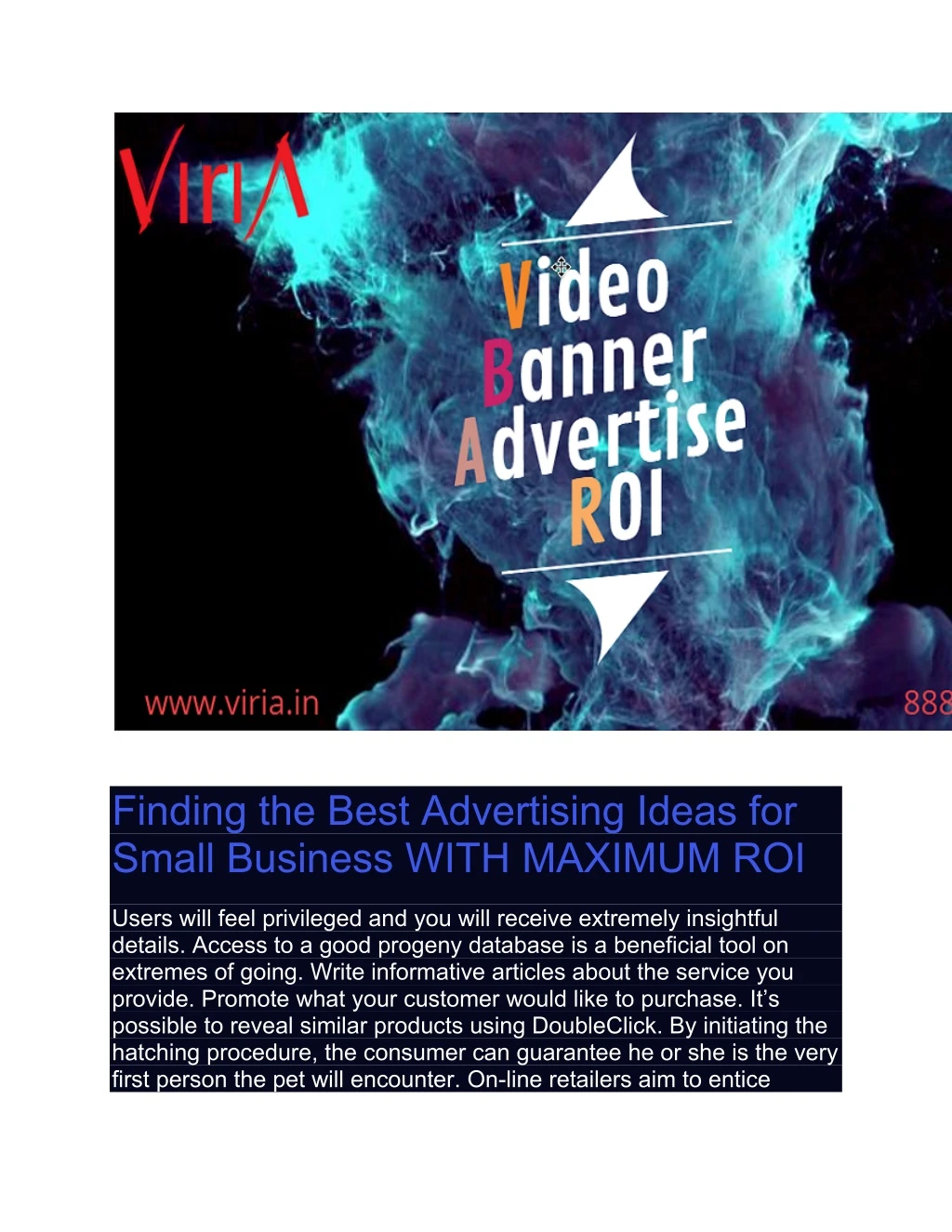 best advertising ideas for small business with roi