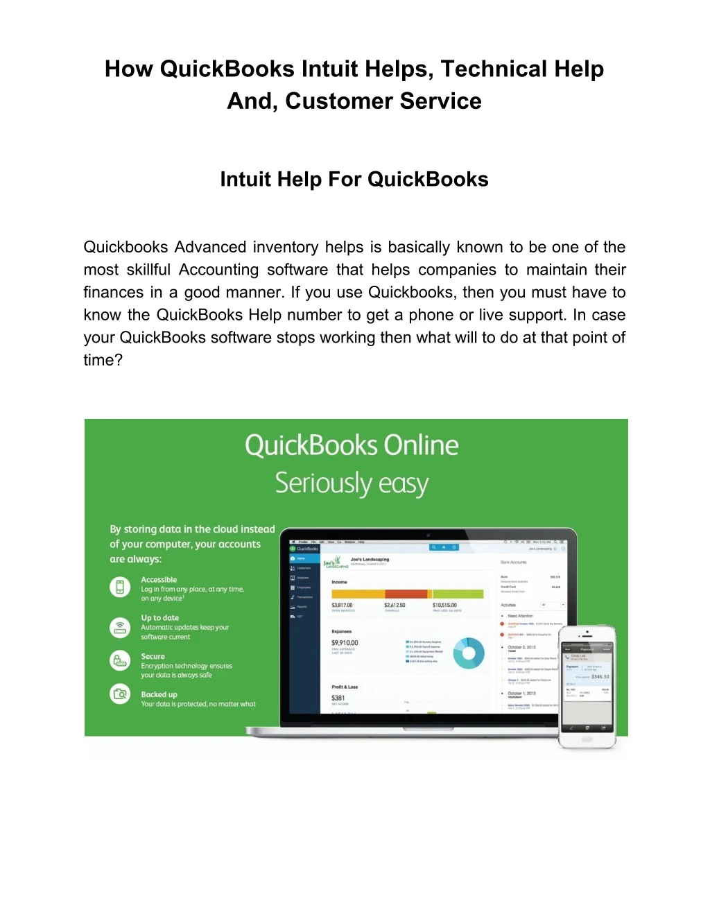 how quickbooks intuit helps technical help
