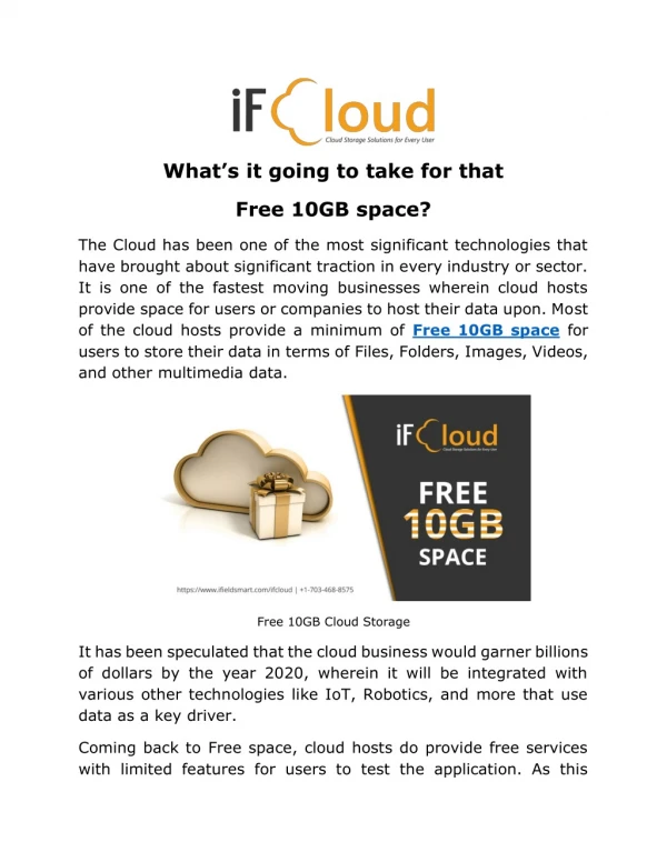 Free 10GB space in Germany