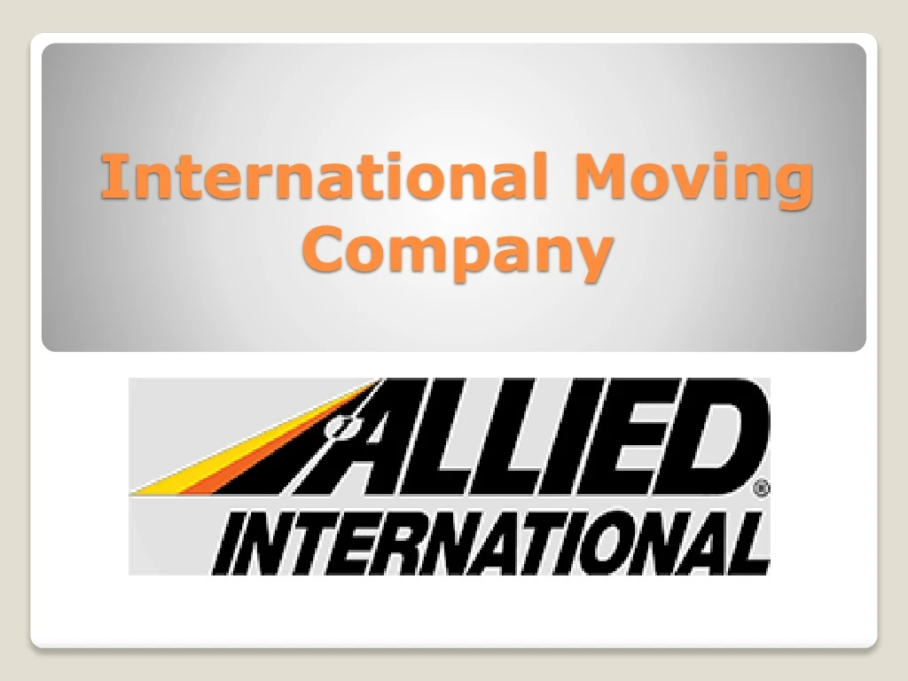 international moving company