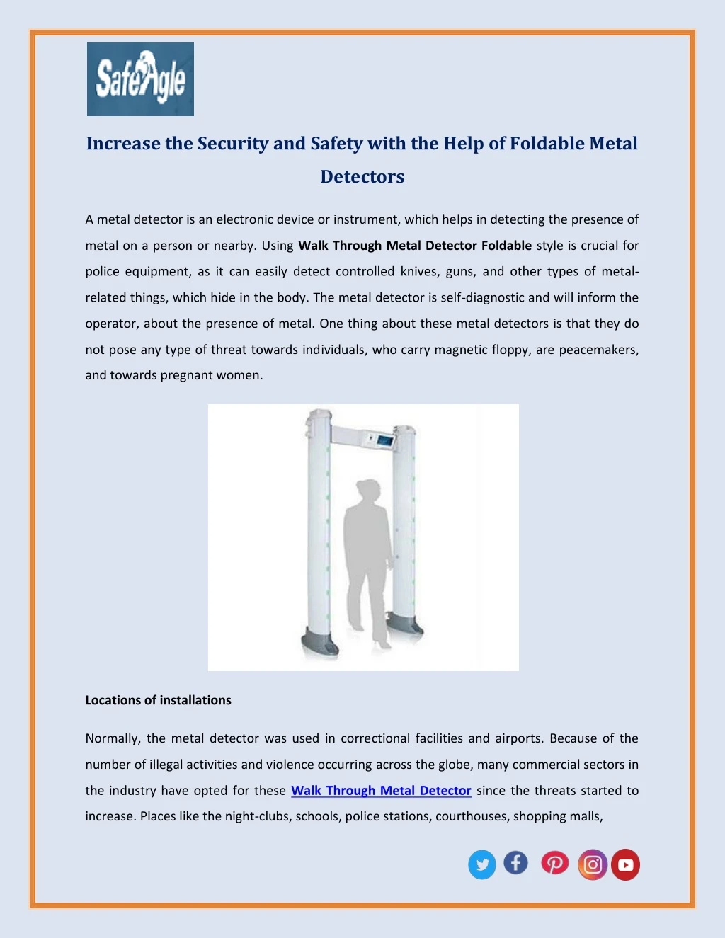 increase the security and safety with the help