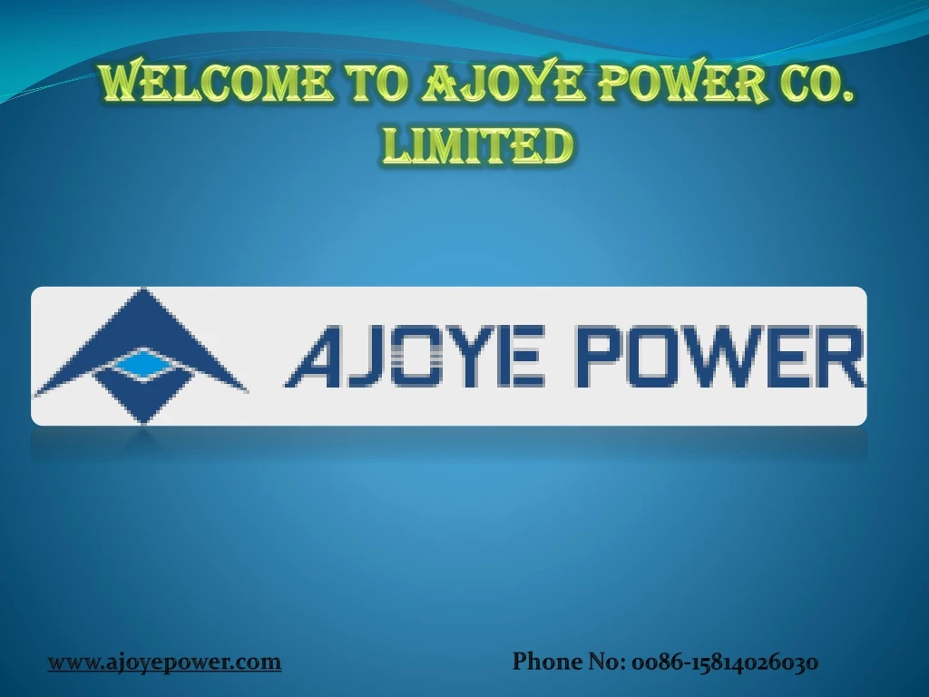 welcome to ajoye power co limited