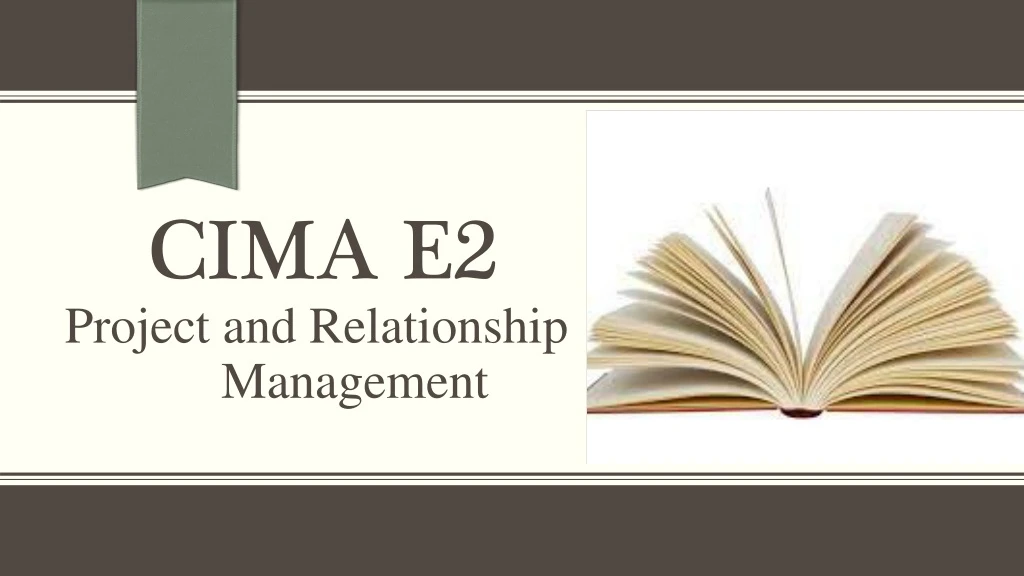 cima e2 project and relationship management
