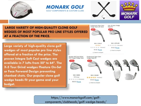 Large variety of high-quality clone golf wedges|monarkgolf.com