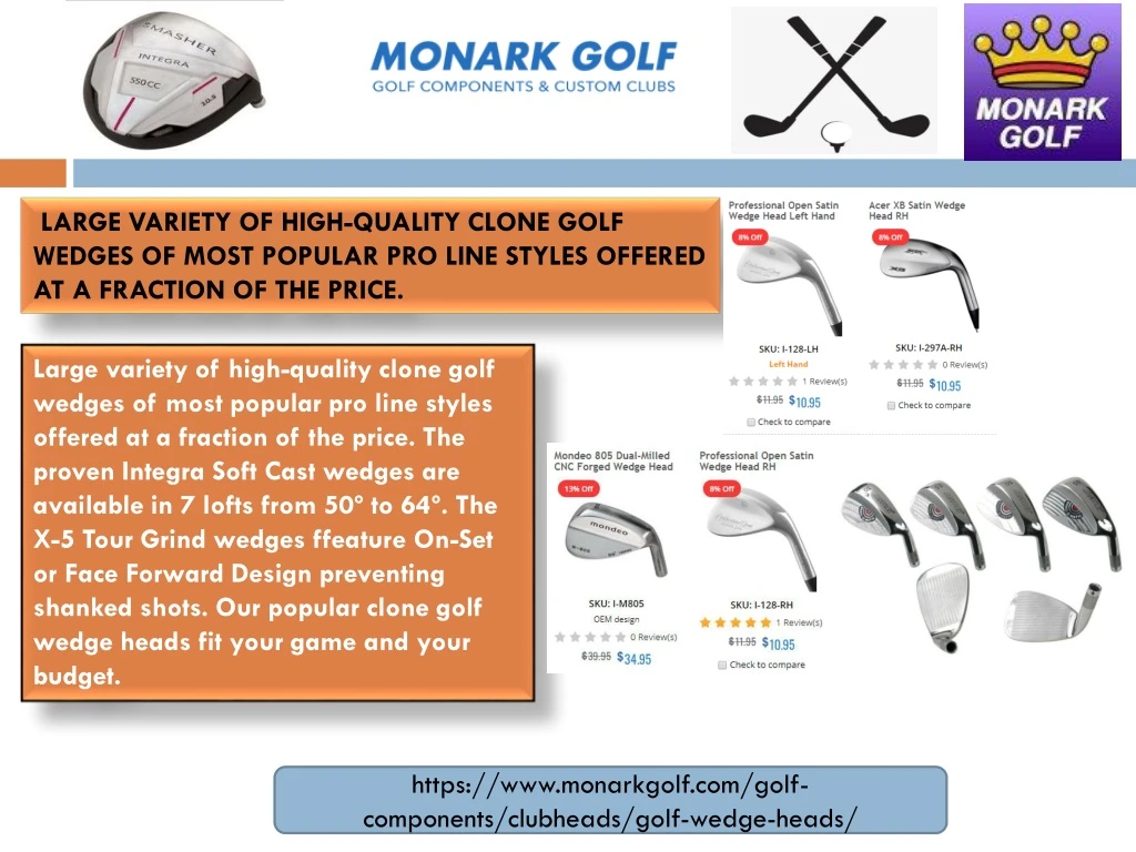 large variety of high quality clone golf wedges