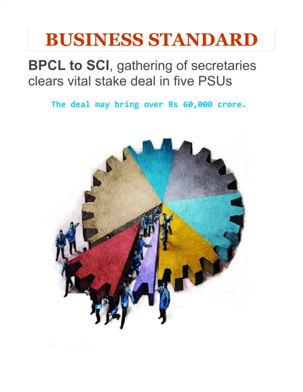 BPCL to SCI, gathering of secretaries clears vital stake deal in five PSUs