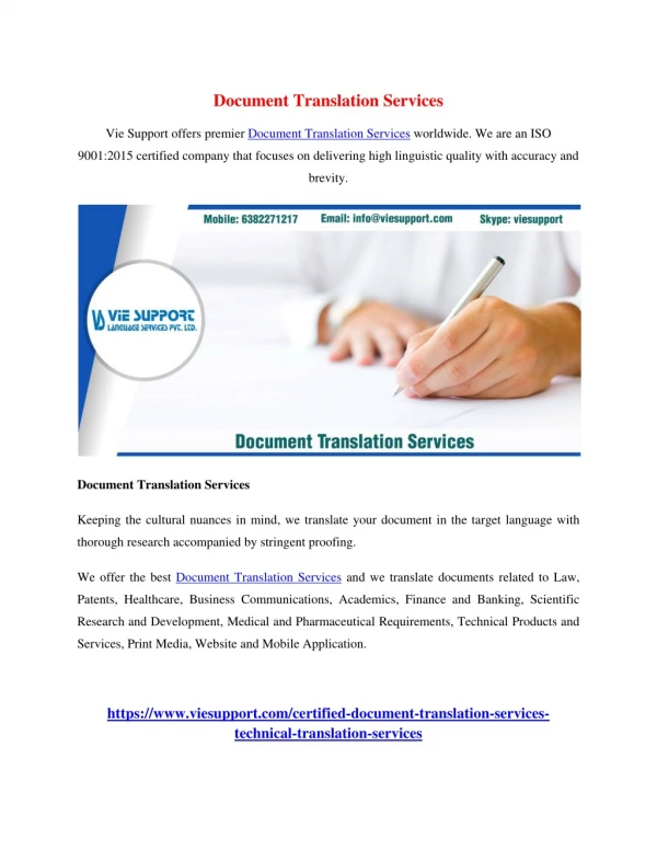 Document Translation Services