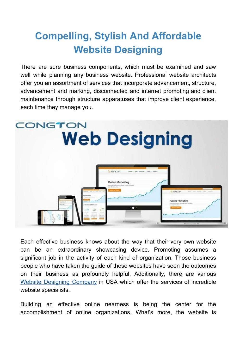 compelling stylish and affordable website