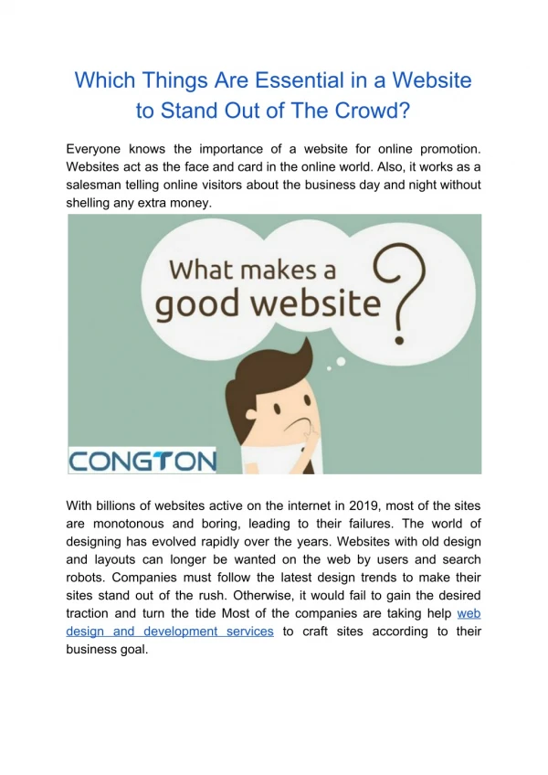 How To Make A Good Website