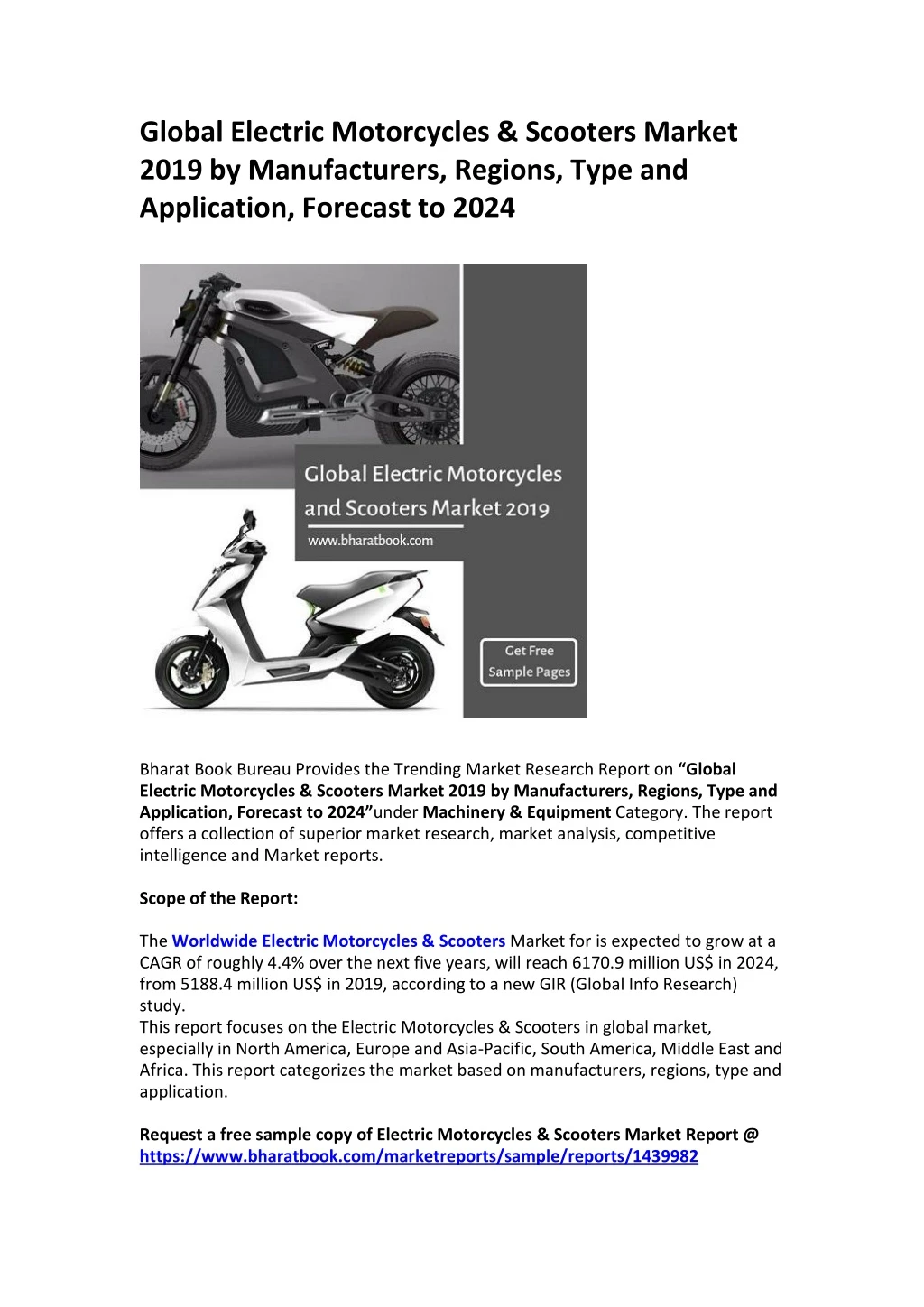 global electric motorcycles scooters market 2019