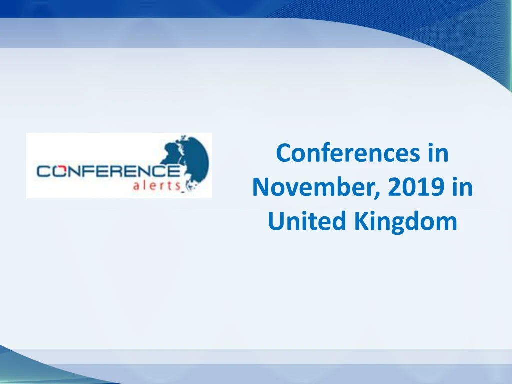 conferences in november 2019 in united kingdom