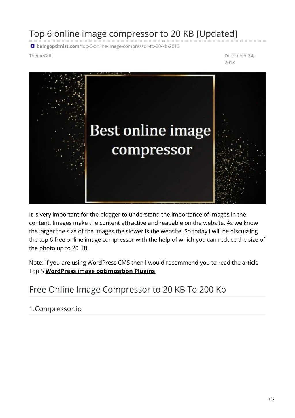 top 6 online image compressor to 20 kb updated