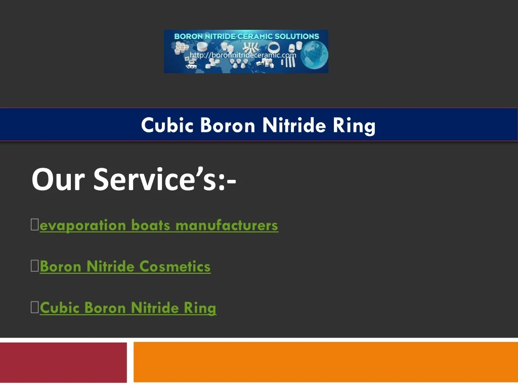 cubic boron nitride ring
