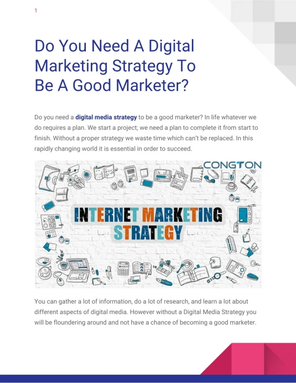 Do You Need A Digital Marketing Strategy To Be A Good Marketer?
