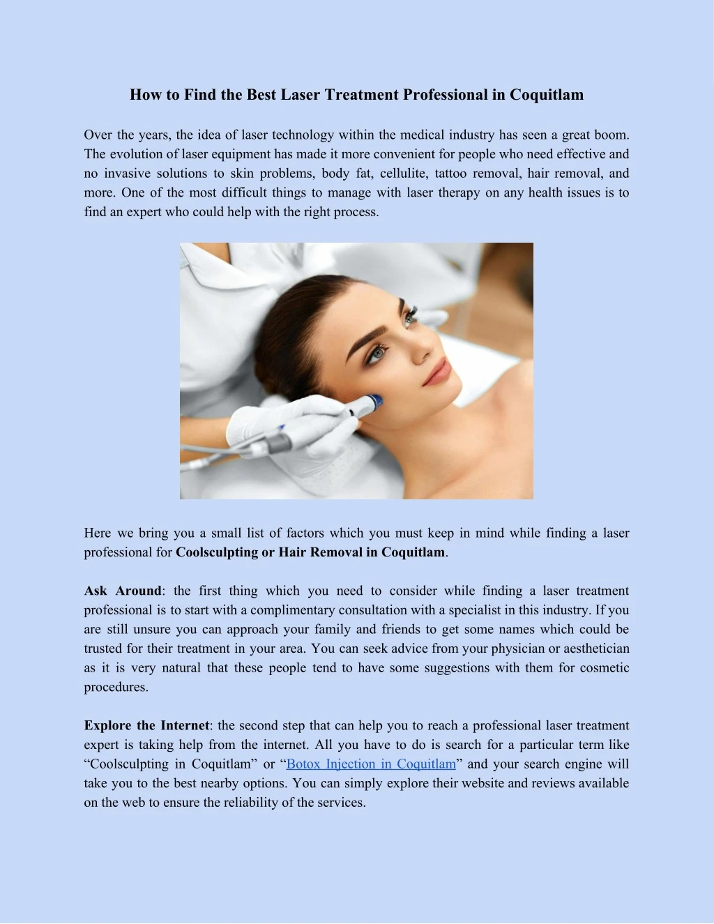 how to find the best laser treatment professional