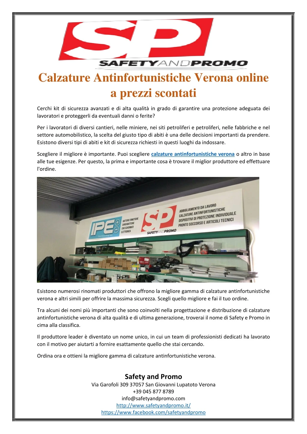 calzature antinfortunistiche verona online