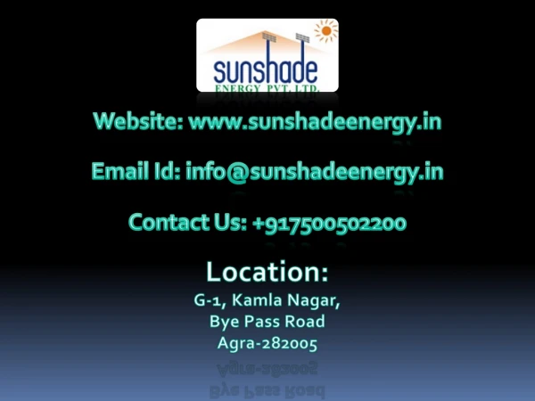 Solar Panel Company in Agra