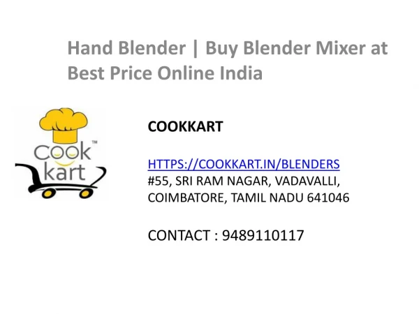 Hand Blender | Buy Blender Mixer at Best Price Online India
