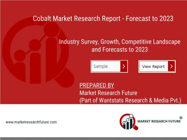 Cobalt Market Global Growth by Manufacturers, Major Application Analysis & Forecast To 2023
