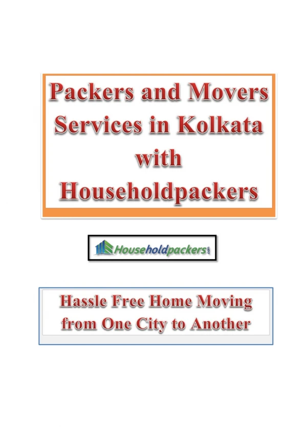 Top Packers and Movers in Kolkata - Householdpackers