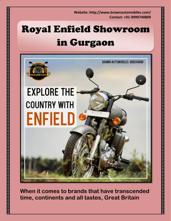 Royal Enfield Showroom in Gurgaon - Royal Enfield Price in Gurgaon